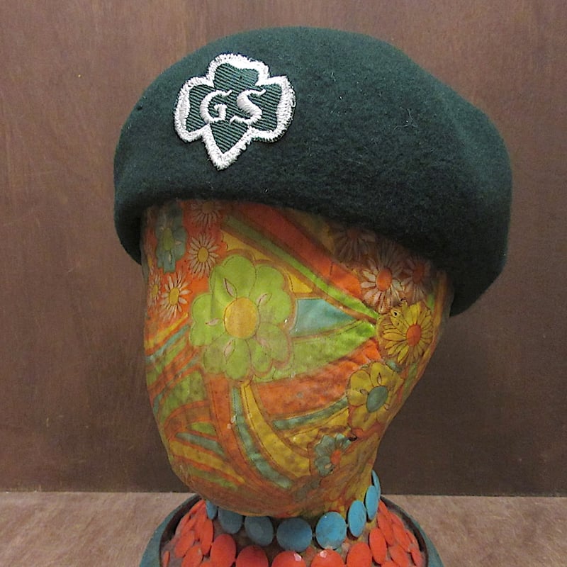 ビンテージ60's○KANGOLレディースウールベレー帽緑○250613z6-w-cp-ber