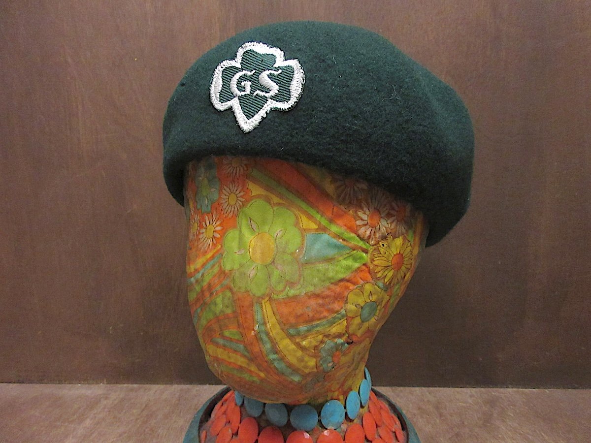 ビンテージ60's○KANGOLレディースウールベレー帽緑○250613z6-w-cp-ber