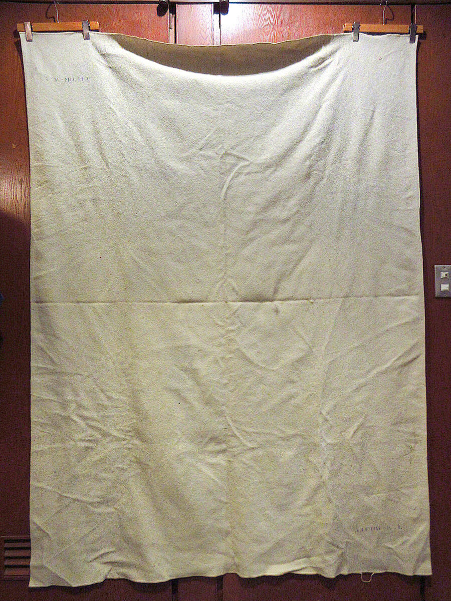 ビンテージ40's50's○ミリタリーウールブランケットsize 約198cm