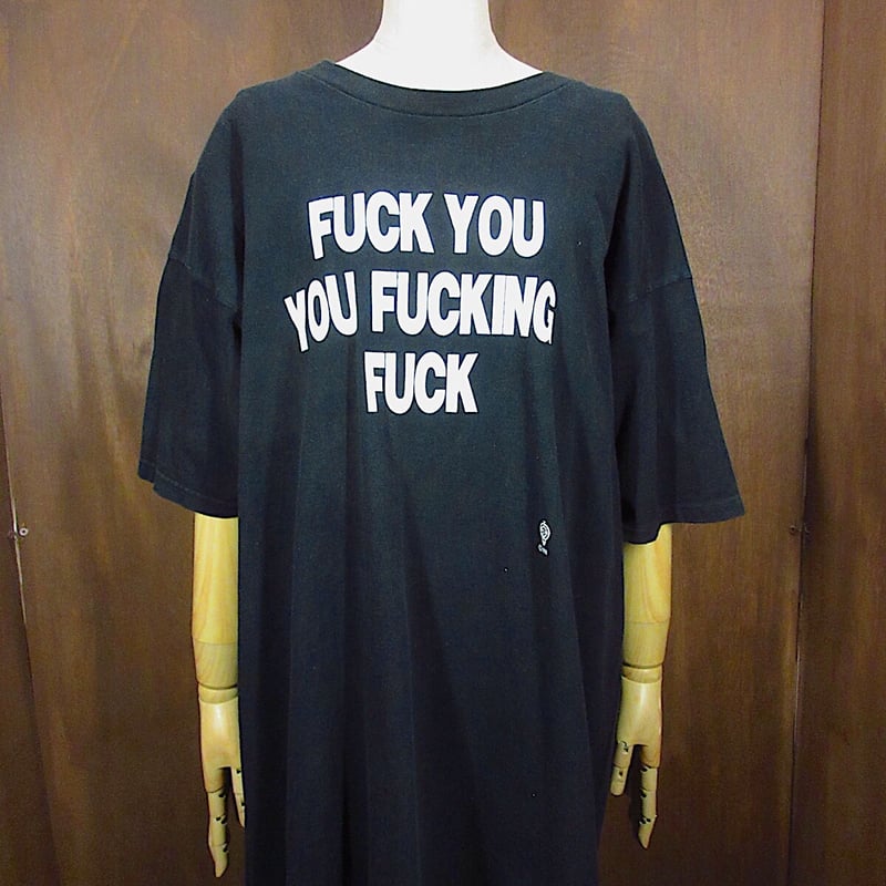 ビンテージ90's○FUCK YOU YOU FUCKING FUCK半袖Tシャツ黒size ビンテージ90's○FUCK YOU YOU FUCKING FUCK半袖Tシャツ黒size