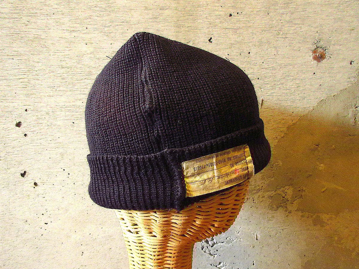 40s usnavy ビーニーニット帽ビンテージ50s 60s アメリカ軍