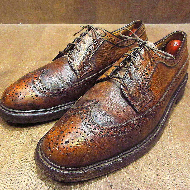 美品】Florsheim Imperial Uチップ 茶 イタリア製 9D 古着