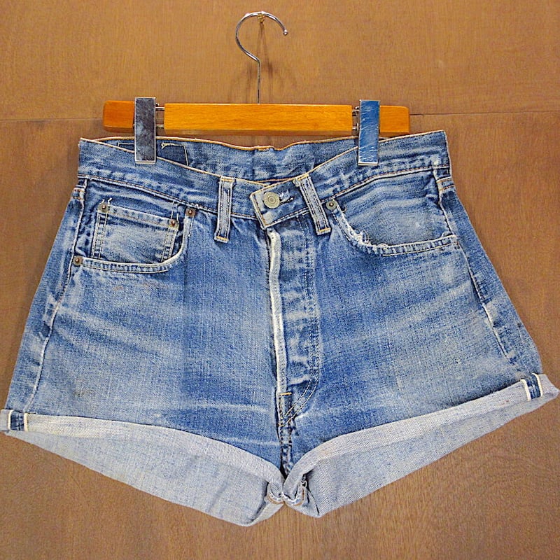 ビンテージ60's○Levi's 501 BIG Eデニムカットオフショーツ実寸W73cm