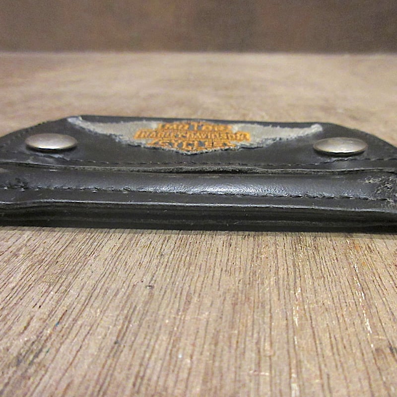 当時物　HARLEY-DAVIDSON 二つ折り財布 レザー 本革　カウハイド ビンテージ○HARLEY-DAVIDSONレザーバイカーズウォレット○260408z2-wlt