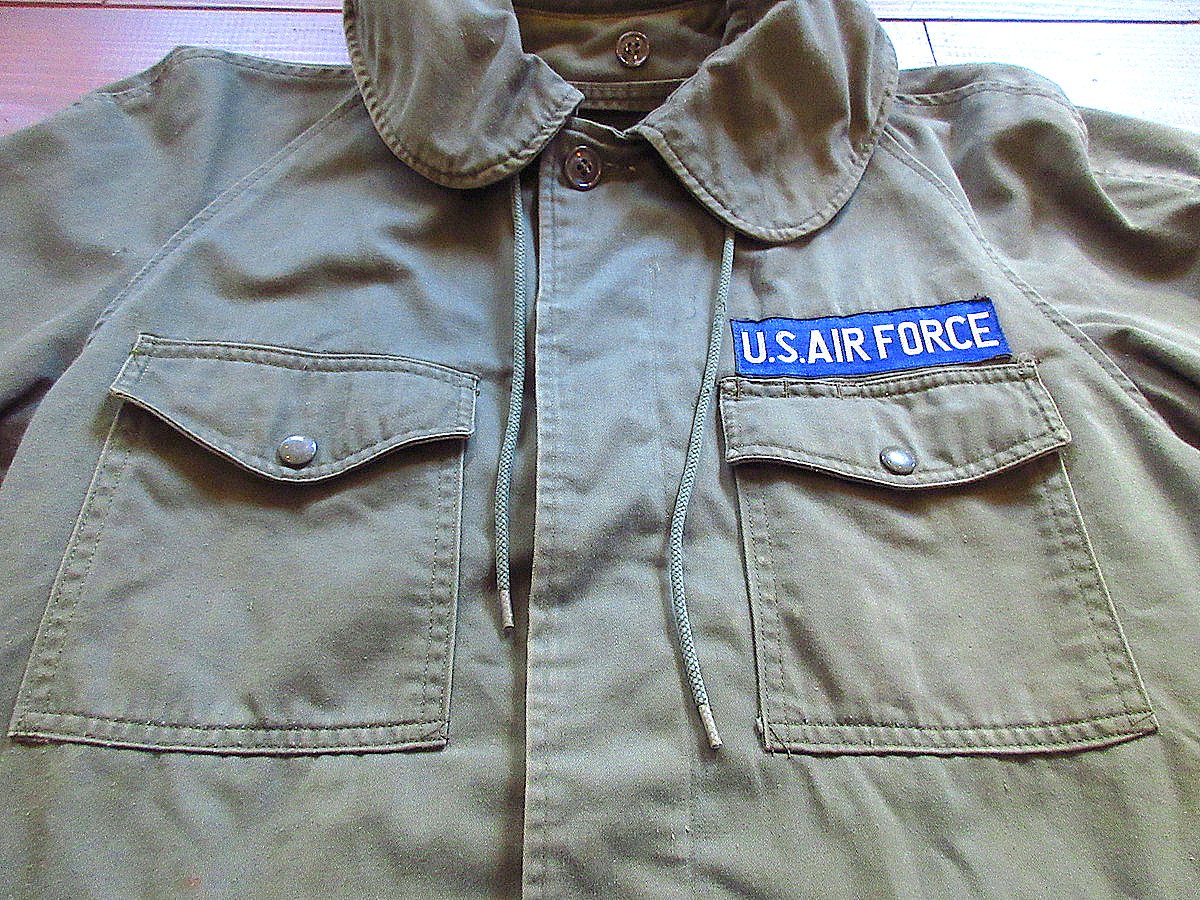 ビンテージ60's○USAFコットンサテンキャトルジャケットsize S-R ビンテージ60's○USAFコットンサテンキャトルジャケットsize S-R