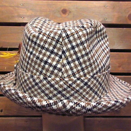ビンテージ60’s●PENDLETONチェックウールフェドラハットsize 7 1/4●200904n7-m-ht-fltペンドルトン古着帽子メンズ中折れ帽