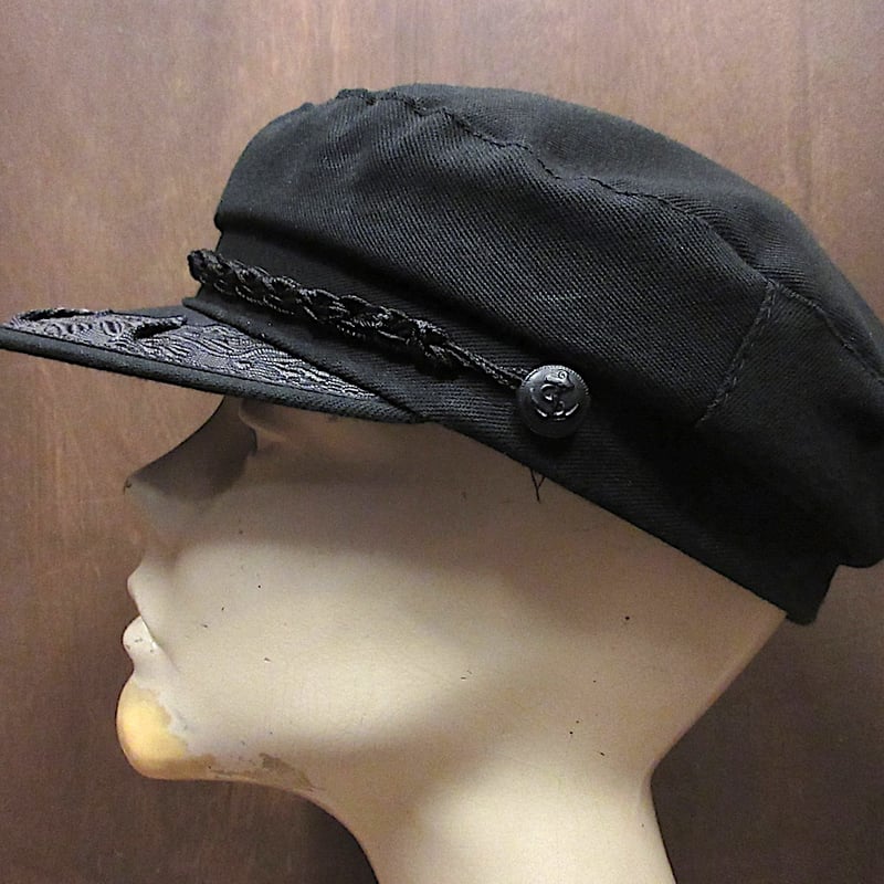 スペシャルビンテージ 黒 シャンブレー ハンチング キャップ 通年