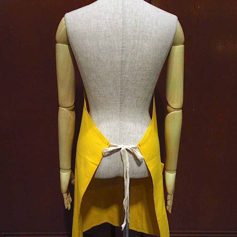 ビンテージ60's○DEADSTOCK KODAKキャンバスワークエプロン黄○230602c4