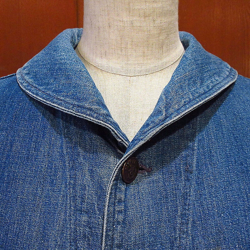ビンテージ40's○U.S.NAVYショールカラーデニムカバーオール ビンテージ40's○U.S.NAVYショールカラーデニムカバーオール