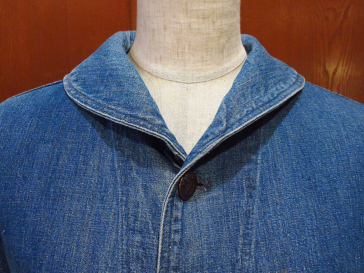ビンテージ40's○U.S.NAVYショールカラーデニムカバーオール ビンテージ40's○U.S.NAVYショールカラーデニムカバーオール