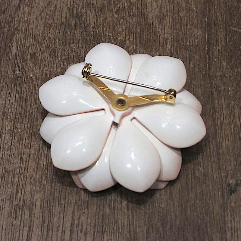 ビンテージ60's70's○フラワーブローチ○251122n7-brc花レトロ