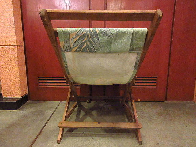 ビンテージ○バーククロス×ウッドアウトドアフォールディング