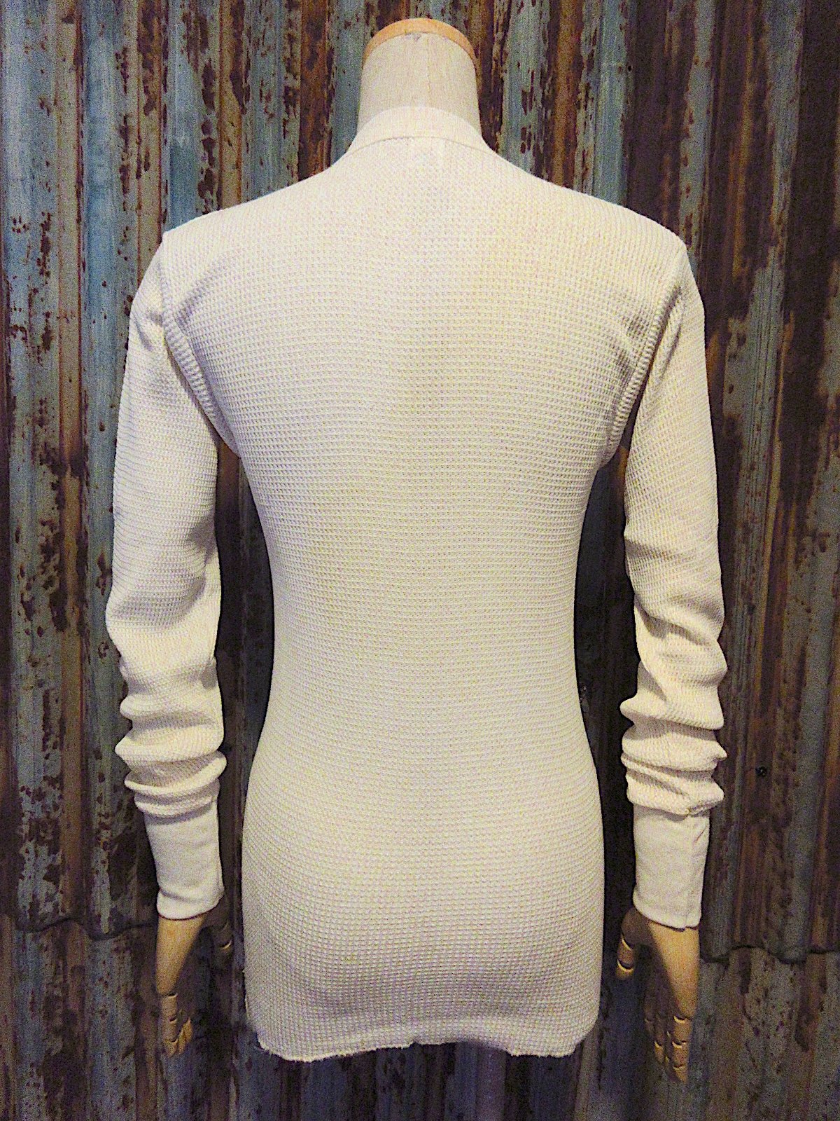 ビンテージ90's○DEADSTOCK Hanesワッフルサーマルシャツsize S○2603
