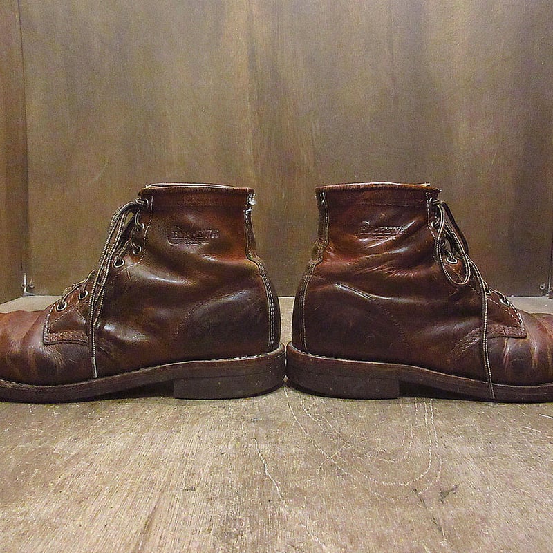 ビンテージ80's○CHIPPEWAプレーントゥワークブーツ茶size 9.5D ビンテージ80's○CHIPPEWAプレーントゥワークブーツ茶size 9.5D