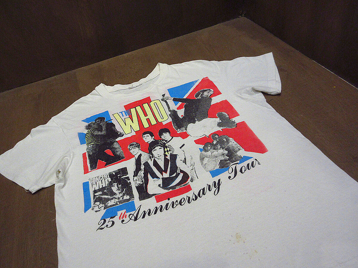 80s The Who 1989コピーライト 両面プリント シングルステッチ ビンテージ80's○THE WHO 25th Anniversary Tour両面プリントTシ