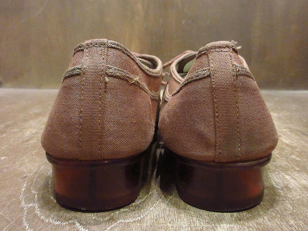 リーガルSHOP 看板 70s〜80s ビンテージ70's○REGALキャンバススニーカー茶size 10○240729i1-m-sn