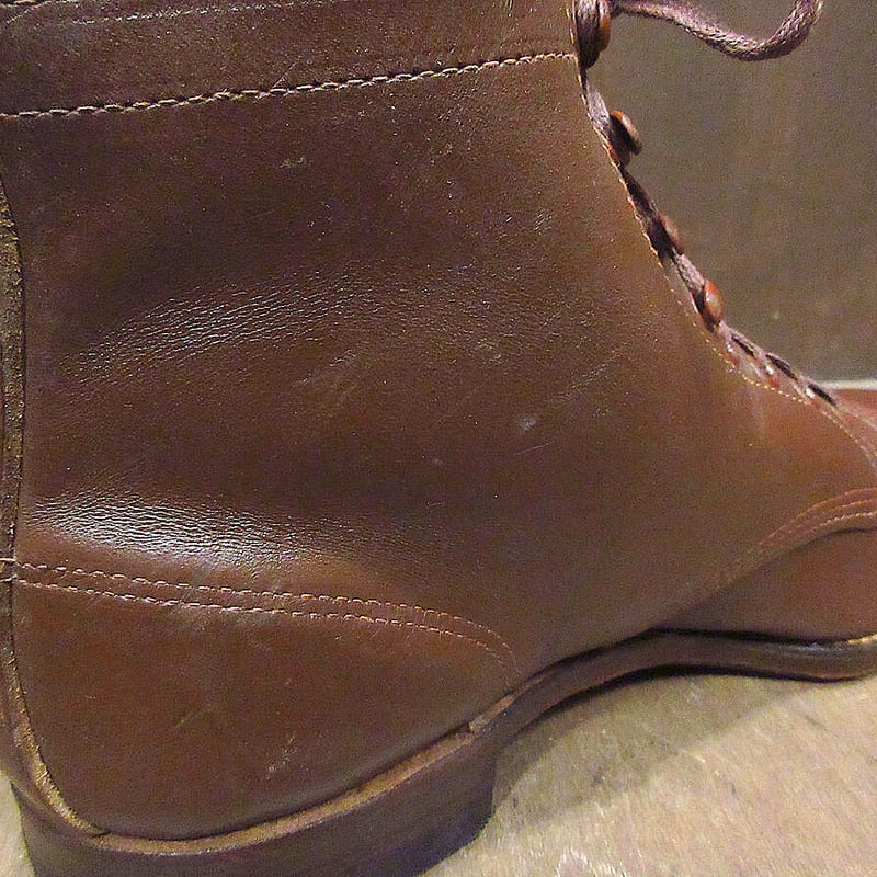 ビンテージ40's○DEADSTOCK箱付きWOLVERINE 1000マイルブーツ茶size