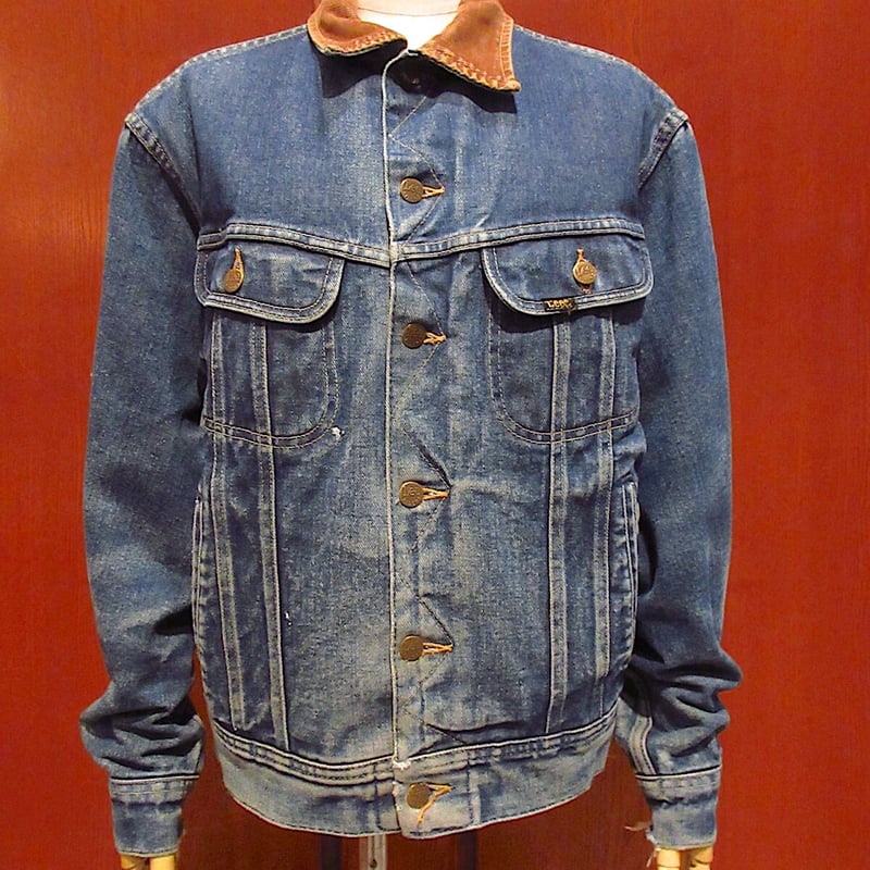 ビンテージ80's○Lee Storm Rider裏地ブランケットデニムジャケット