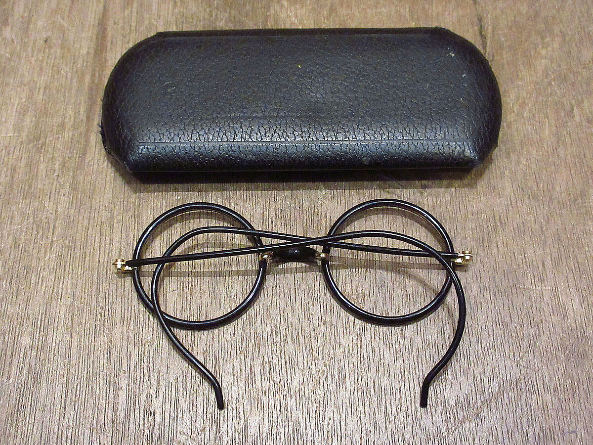 ヴィンテージ メガネ セル巻き ラウンドメガネ 40‘s ケース付 M89 fit=scale-down,w=1200