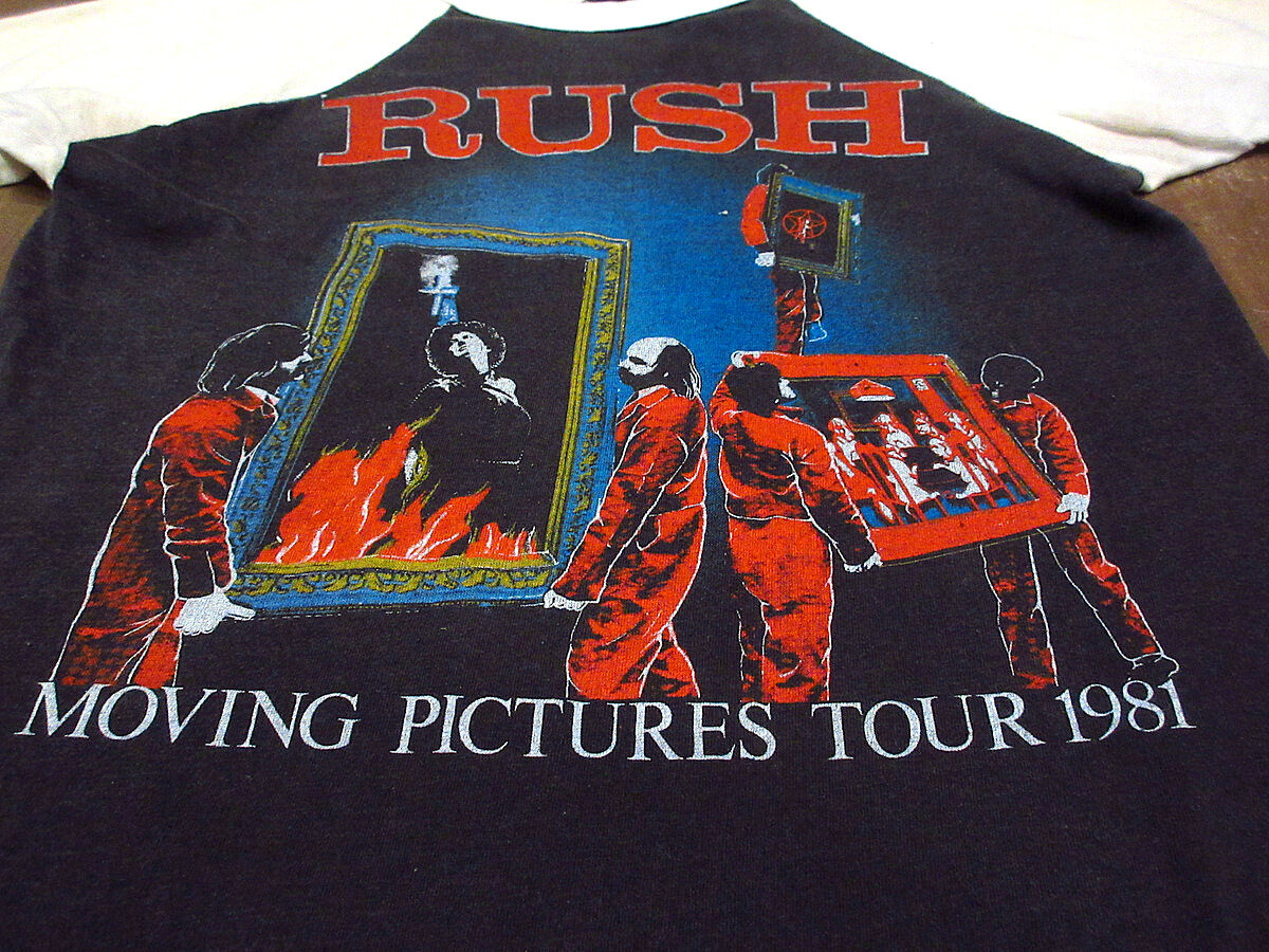ビンテージ80's○RUSH MOVING PICTURES TOUR 1981ラグランTシャ