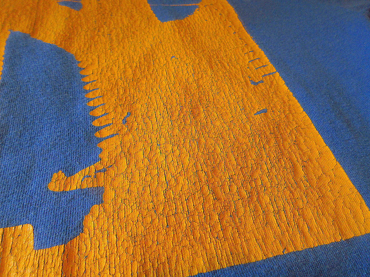 ビンテージ80's○R.E.M. METALプリントTシャツ青size L○240908j3-