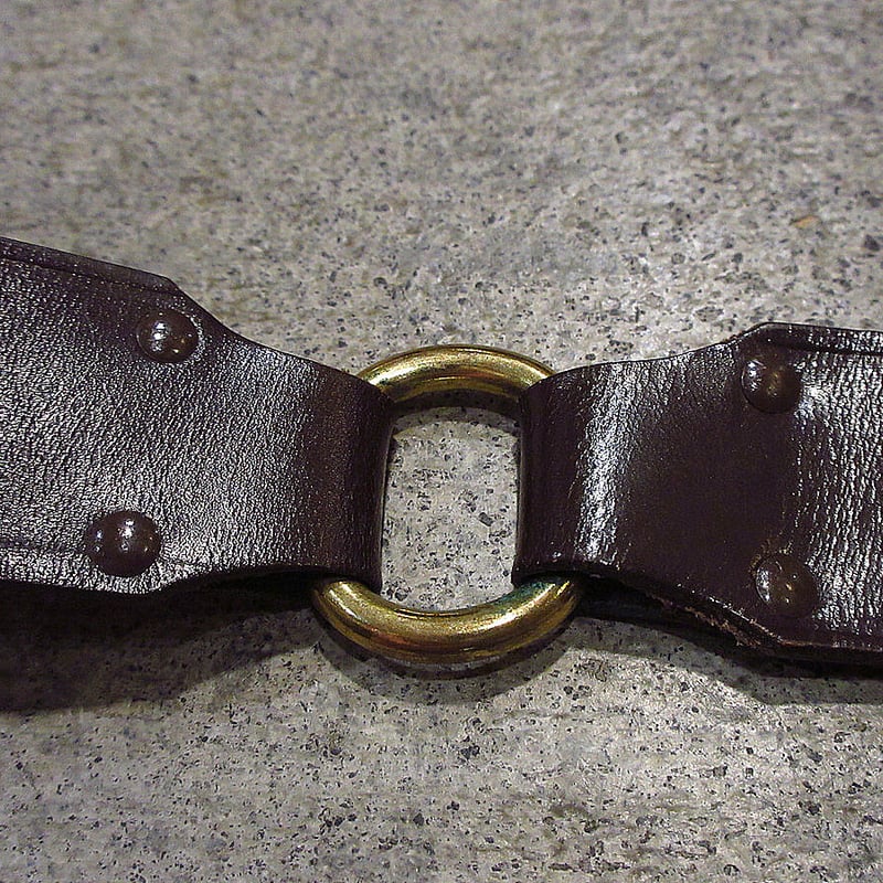ビンテージ~60's○ボーイスカウトレザーベルト茶size 36○230220i2-blt