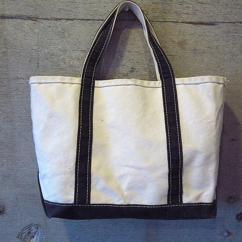 L.L.BEAN Canvas M Tote Bag＆Border belt（Customers Monogram Their  