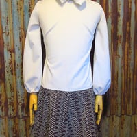 ビンテージ70's●Miller-Mente Sanaリボン付き長袖ワンピース●250321j6-w-lsdrs古着レディース1970s