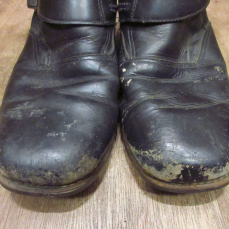 ビンテージ60's70's○BOTA HAAS 6バックルブーツ黒size 8 1/2○240