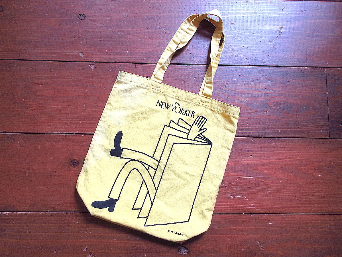 THE NEW YORKERキャンバストートバッグ黄○250509k5-bag-ttザ・ニュー