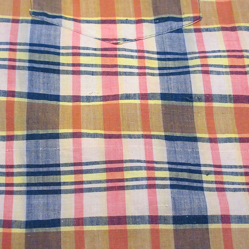 ビンテージ60's○GANT インド綿マドラスチェックプルオーバー ビンテージ60's○GANT インド綿マドラスチェックプルオーバー