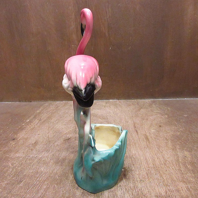 ビンテージ50's○フラミンゴセラミックプランター○240715i4-otclct