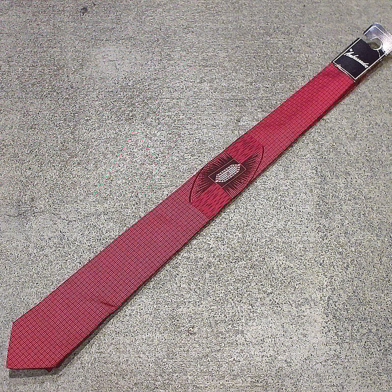 【新品タグ付き✨】エルメス ネクタイ レッド ベルト デッドストック 90s ビンテージ60's○DEADSTOCK Ambassador刺繍入りネクタイ赤