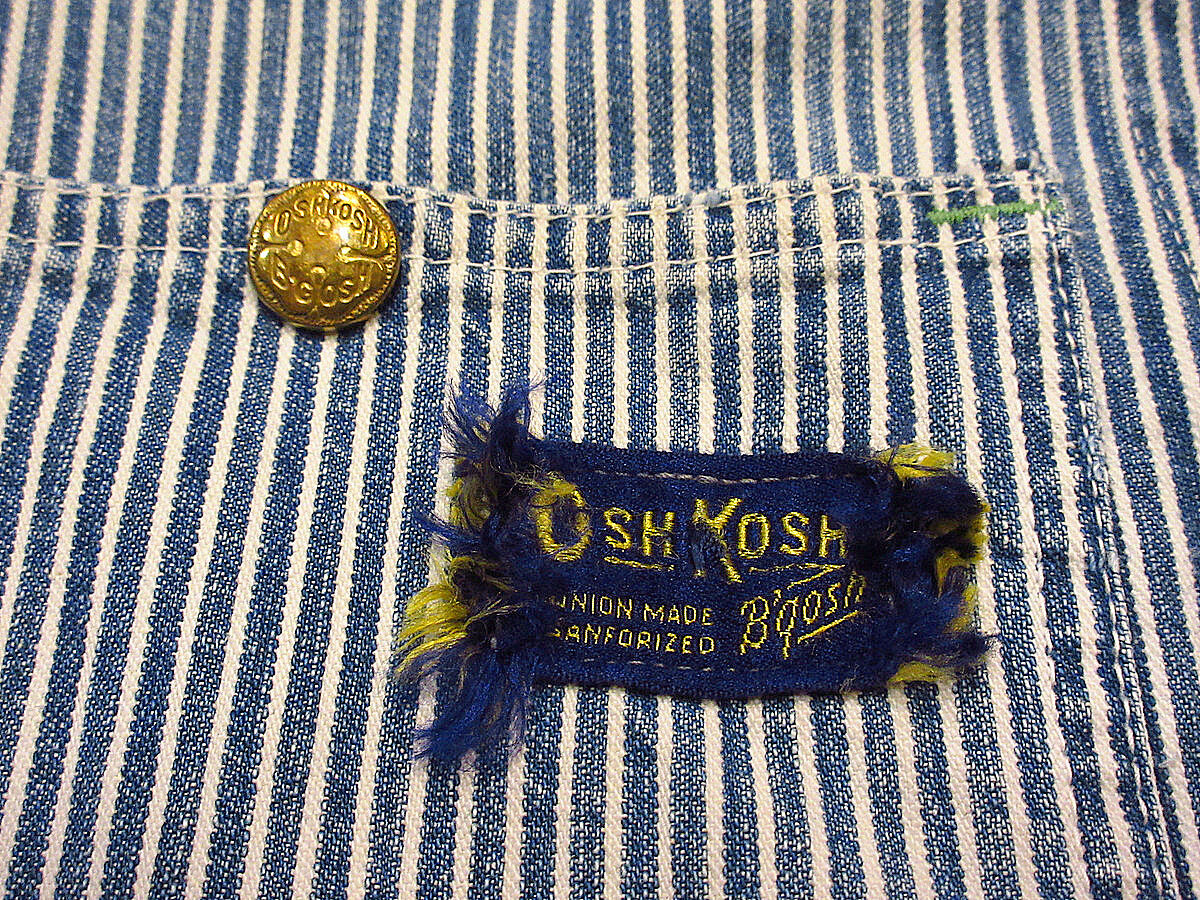 ビンテージ50's○OSHKOSHヒッコリーストライプエンジニアジャケット