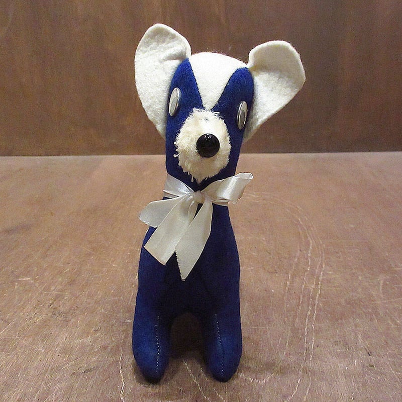 ビンテージ50's○カレッジマスコットドール青×白○210831i8-doll 1950s