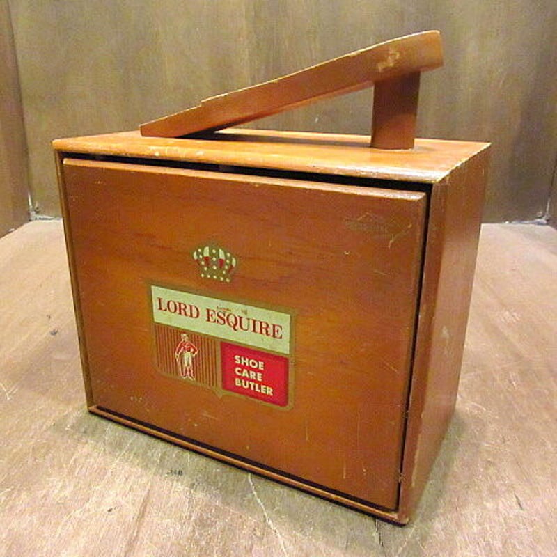 ビンテージ○LORD ESQUIREウッドシューケアボックス○201210n7-bxs 靴
