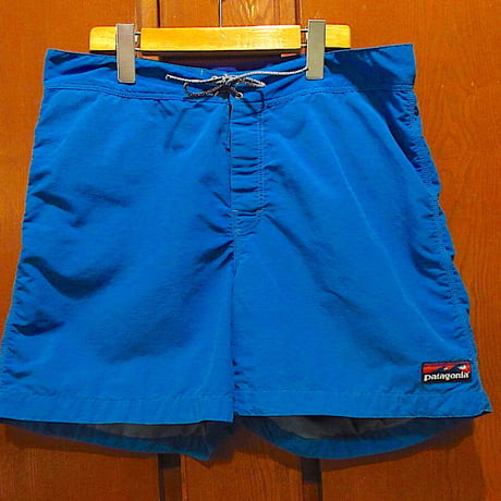 ビンテージ90's●Patagonia波タグスイムショーツ青size 34●220613r8-m-swim古着パタゴニアショートパンツパタゴニア