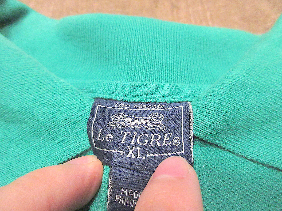 ビンテージ80's90's○Le TIGREワッペン付き半袖ポロシャツsize ビンテージ80's90's○Le TIGREワッペン付き半袖ポロシャツsize