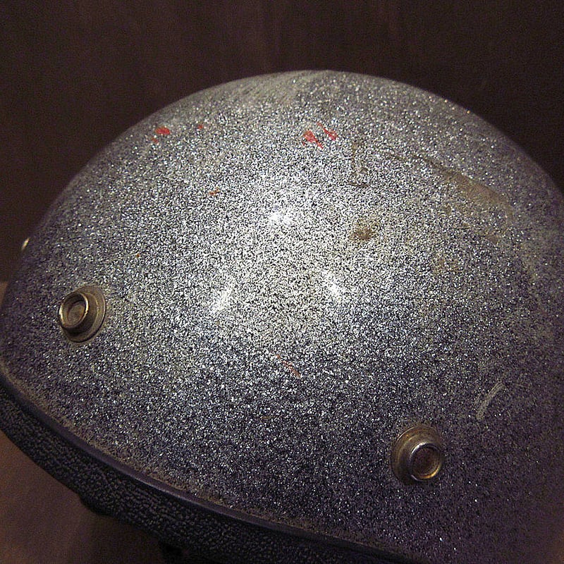 ビンテージ70's○MONARCH X1001ジェットヘルメットメタリックシルバー