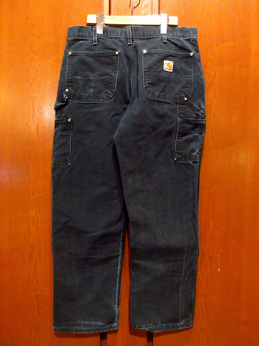 MADE IN U.S.A. Carhartt ダックダブルニーペインターパンツ黒 W84cm