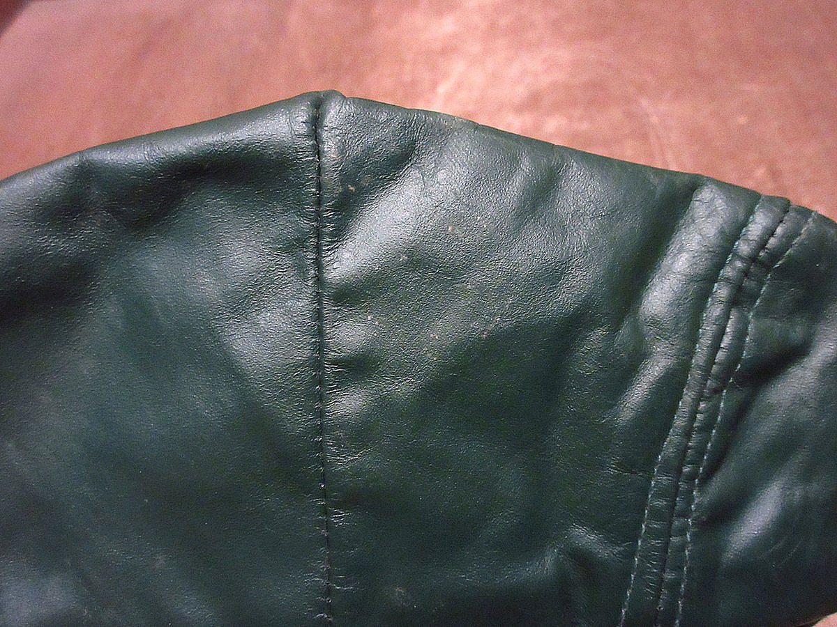ビンテージ○BRONERレザーハンチング帽深緑size L○240310i4-m-cp-htg