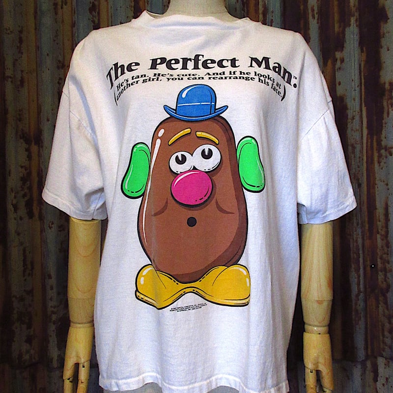 ビンテージ90's○The Perfect Man Mr. Potato HeadプリントTシ