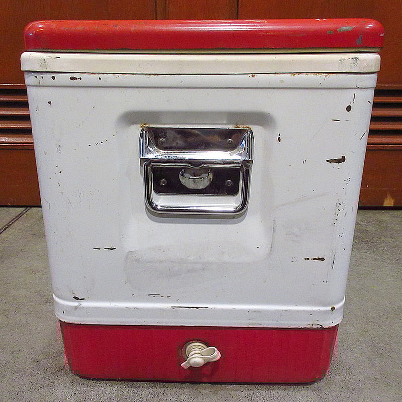ビンテージ50's○Coleman Coca-Colaクーラーボックス赤×白 ビンテージ50's○Coleman Coca-Colaクーラーボックス赤×白