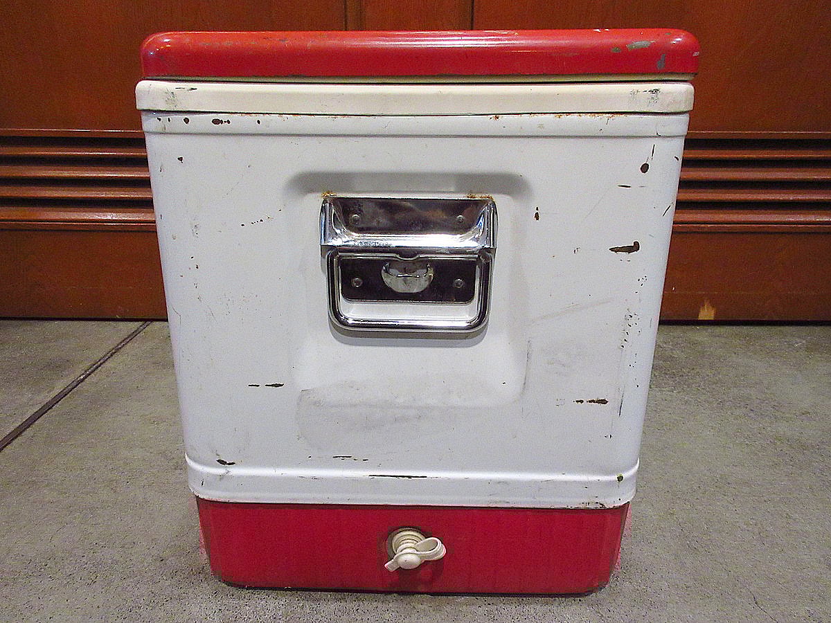 ビンテージ50's○Coleman Coca-Colaクーラーボックス赤×白 ビンテージ50's○Coleman Coca-Colaクーラーボックス赤×白