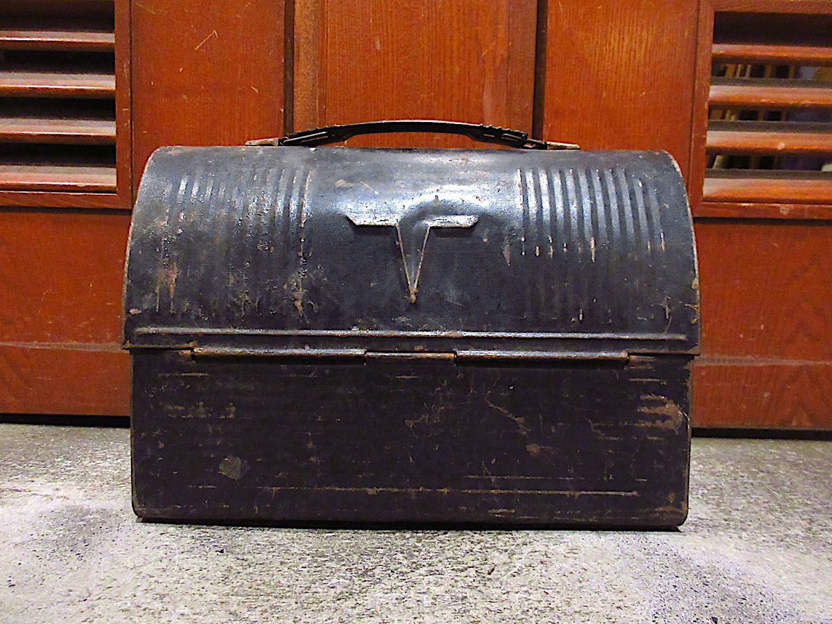 ビンテージ○Thermosメタルランチボックス黒○251117n2-bxsサーモス