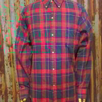 ビンテージ80’s90’s●REIチェックコットンシャツsize L●250217j3-m-lssh-nl古着1980s1990sアウトドア