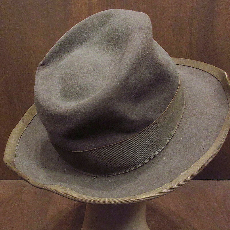 1940s 1950s ウール フェドラハット 中折れ帽子 古着ヴィンテージ