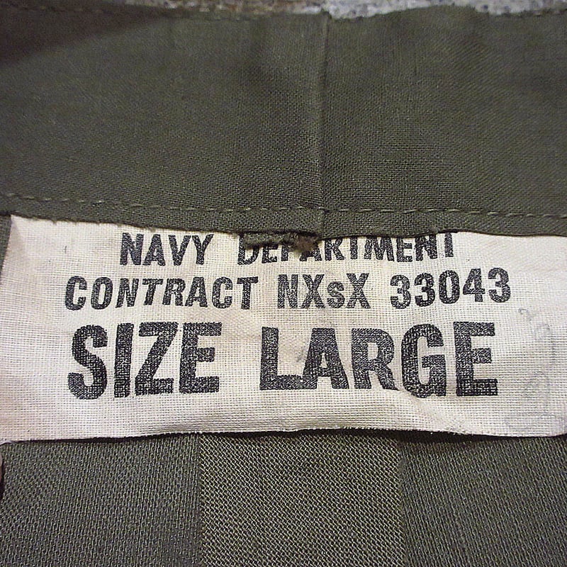 ビンテージ40's○U.S.NAVY NXsXレインパンツL○211222i5-m-oval-