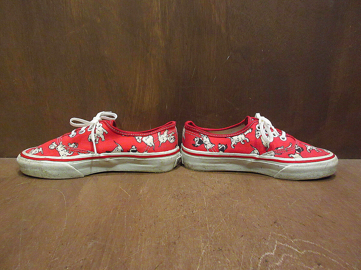 ビンテージ90's○VANS 101匹わんちゃん総柄オーセンティックsize