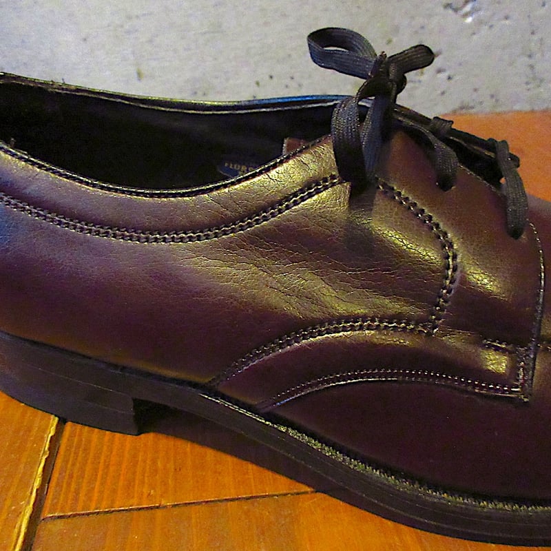 ビンテージ80's○DEADSTOCK FLORSHEIMレザーUチップシューズsize 9D
